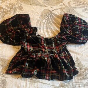 Francesca's Collections Vibrant Plaid Top